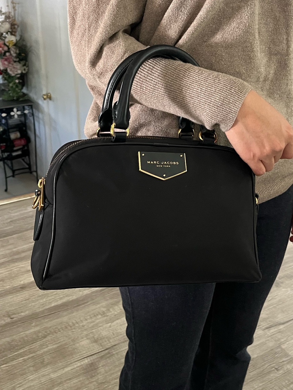 Marc Jacobs Black Nylon Satchel